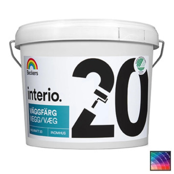 Краска Beckers Interio Vaggfarg 20 для стен и потолков база A 9 л Краска Beckers Interio Vaggfarg 20 для стен и потолков база A 9 л