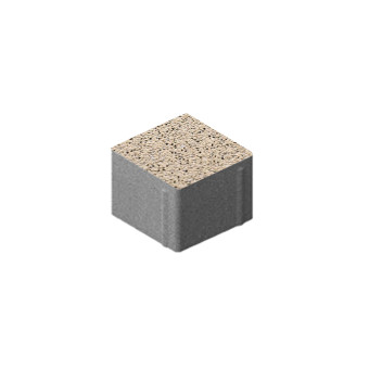 Тротуарная плитка Steingot Квадрат Granit Premium Caramello 100х100 мм толщина 80 мм