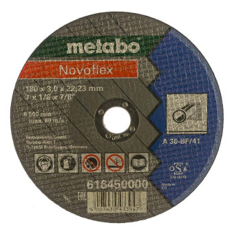 Круг отрезной по металлу Metabo Novoflex 180x3.0x22.23 мм (арт. 616450000)