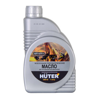 Масло HUTER 10W-40 для 4-тактных двигателей полусинтетическое арт. 73/8/1/1