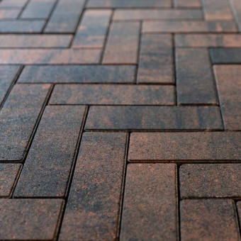 Тротуарная плитка бетонная Steingot Паркет Color Mix Тигр толщина 60 мм
