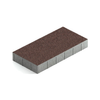 Тротуарная плитка Steingot Прямоугольник Стандарт 600х300 мм Тёмно-коричневый толщина 60 мм