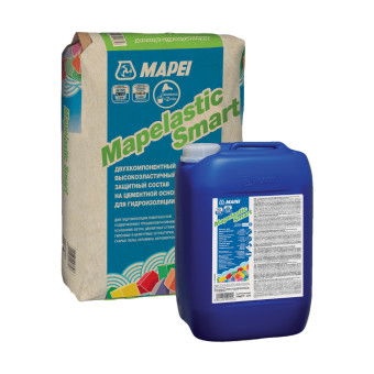 Гидроизоляция двухкомпонентная Mapei Mapelastic Smart (А+B) 30 кг