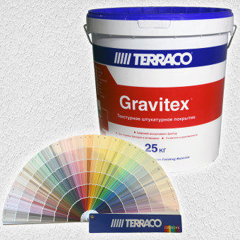 Декоративная штукатурка Terraco Gravitex Fine "шагрень" 25 кг