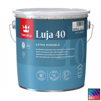 Краска Tikkurila Luja 40 для влажных помещений база А 2,7 л