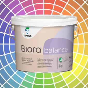 Краска Teknos Biora Balance для стен и потолков база 3 9 л