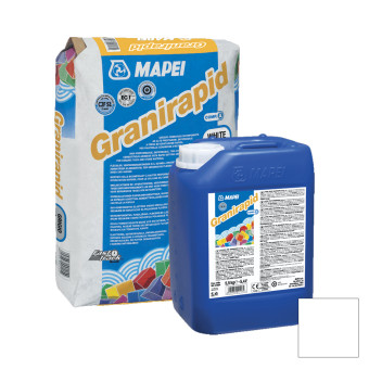 Клей для плитки и камня Mapei Granirapid (А+B) белый 28 кг
