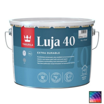Краска Tikkurila Luja 40 для влажных помещений база С 9 л Краска Tikkurila Luja 40 для влажных помещений база С 9 л