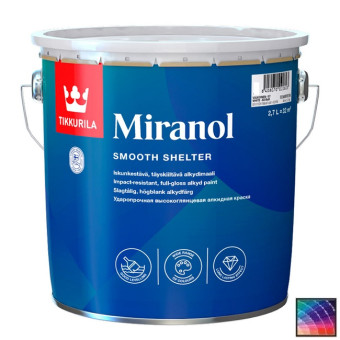 Эмаль Tikkurila Miranol универсальная база А 2,7 л Эмаль Tikkurila Miranol универсальная база А 2,7 л