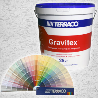 Декоративная штукатурка Terraco Gravitex XL "короед" (1,0 мм) 25 кг