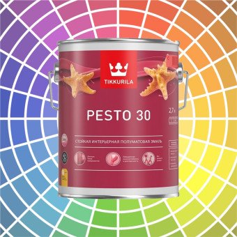 Эмаль Tikkurila Pesto 30 для стен и потолков база С 2.7 л