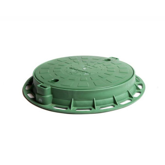 Люк канализационный Аквасток пластиковый зеленый малый 640х90 мм