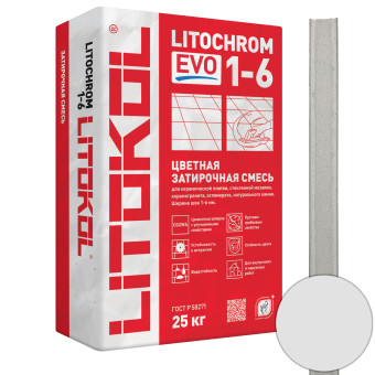 Затирка Litokol Litochrom 1-6 EVO LE.100 пепельно-белая 25 кг