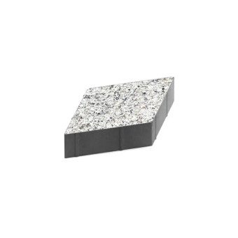 Тротуарная плитка Steingot Ромб Granit Premium Bianco Nero 200х200 мм толщина 60 мм