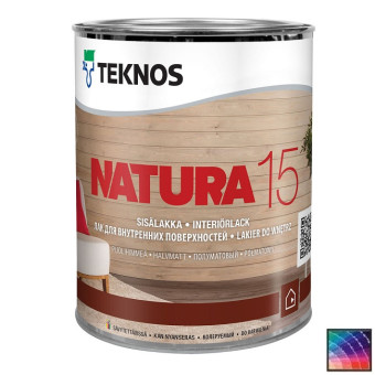 Лак Teknos Natura 15 для дерева 0,9 л Лак Teknos Natura 15 для дерева 0,9 л
