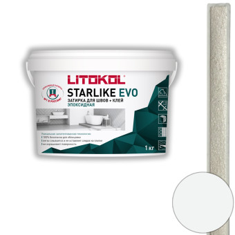 Затирка Litokol Starlike Evo S.100 bianco assoluto 1 кг
