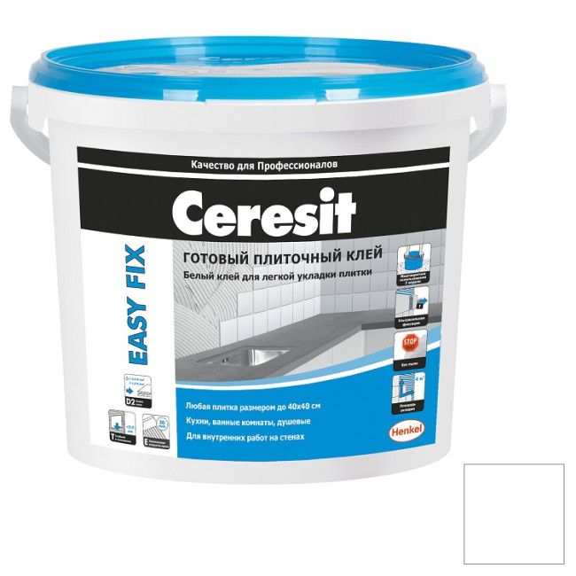 Клей Ceresit Easy Fix для плитки и камня белый 3,5 кг