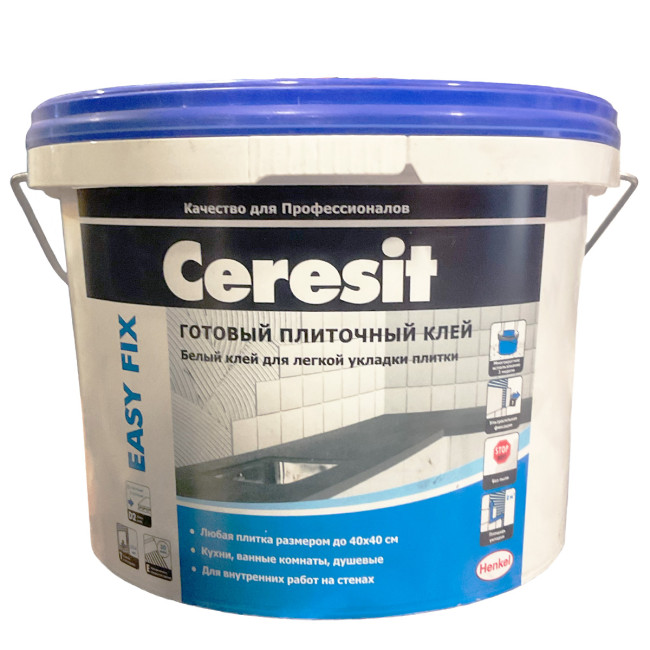 Готовый клей для плитки Ceresit Easy Fix для плитки и камня белый 3,5 кг