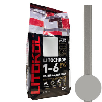 Затирка Litokol Litochrom 1-6 EVO LE.105 серебристо-серая 2 кг
