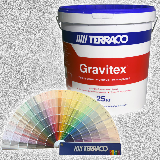 Декоративная акриловая штукатурка Terraco Gravitex Granule "шуба" (1,0 мм) 25 кг