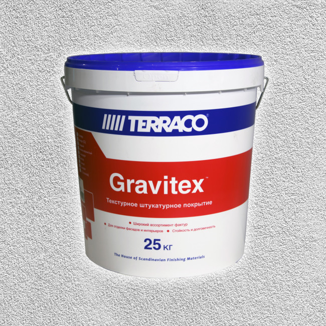 Декоративная акриловая штукатурка Terraco Gravitex Granule "шуба" (1,0 мм) 25 кг
