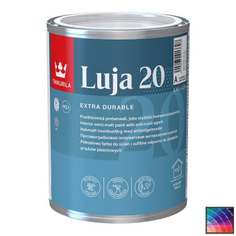 Краска Tikkurila Luja 20 для влажных помещений база А 0,9 л Краска Tikkurila Luja 20 для влажных помещений база А 0,9 л