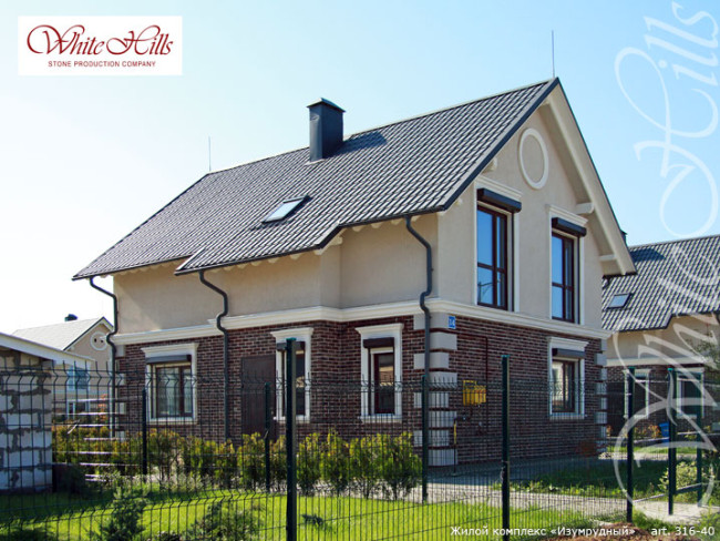 Декоративная плитка под кирпич White Hills Брюгге Брик цвет 316-40