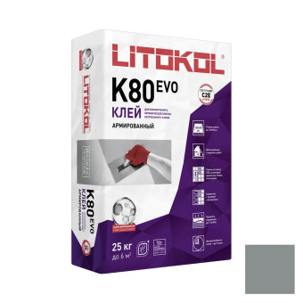 Клей Litokol LitoFlex K80 для плитки и камня серый 25 кг