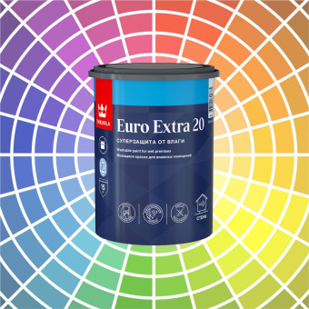 Краска Tikkurila Euro Extra 20 для влажных помещений база А 0.9 л