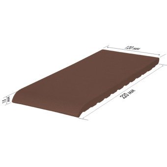Клинкерная плитка King Klinker для подоконников, 220 х 120 х 15 мм, Natural brown 03