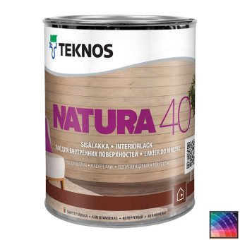 Лак Teknos Natura 40 для дерева 0,9 л Лак Teknos Natura 40 для дерева 0,9 л