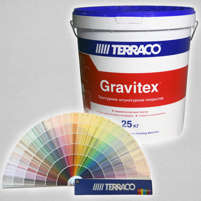 Декоративная штукатурка Terraco Gravitex Micro "шагрень" 25 кг