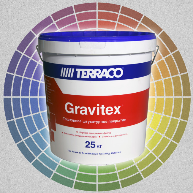 Декоративная штукатурка Terraco Gravitex Micro "шагрень" 25 кг