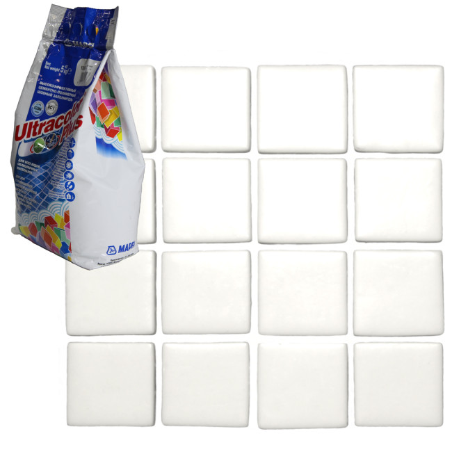 Затирка Mapei Ultracolor Plus №100 белая Мапей Ультраколор Плюс фасовка 5 кг купить 