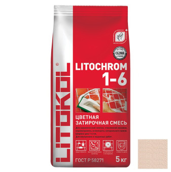 Затирка цементная Litokol Litochrom 1-6 C.130 песочная 5 кг Затирка цементная Litokol Litochrom 1-6 C.130 песочная 5 кг