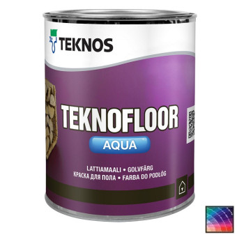 Краска Teknos Teknofloor Aqua для пола база 1 0,9 л Краска Teknos Teknofloor Aqua для пола база 1 0,9 л