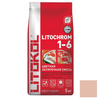 Затирка Litokol Litochrom 1-6 C.210 персик 5 кг