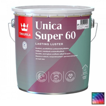 Лак Tikkurila Unica Super 60 корабельный 0,9 л Лак Tikkurila Unica Super 60 корабельный 0,9 л