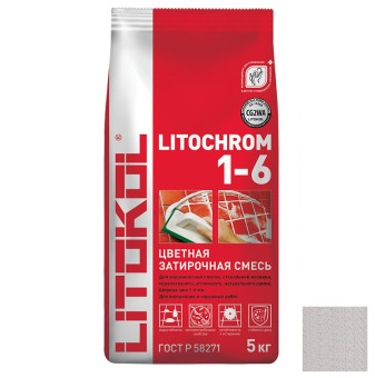Затирка Litokol Litochrom 1-6 C.20 светло-серая 5 кг