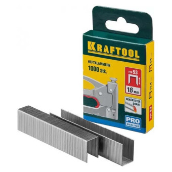 Скобы Kraftool 53/18 1000 шт, арт. 31670-18