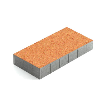 Тротуарная плитка Steingot Прямоугольник Стандарт 600х300 мм Оранжевый толщина 80 мм
