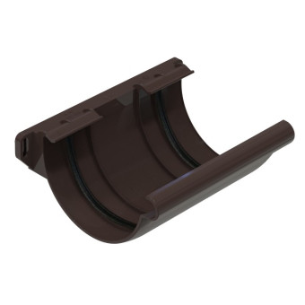 Соединитель желоба GLC PVC 152 мм темно-коричневый RAL 8019