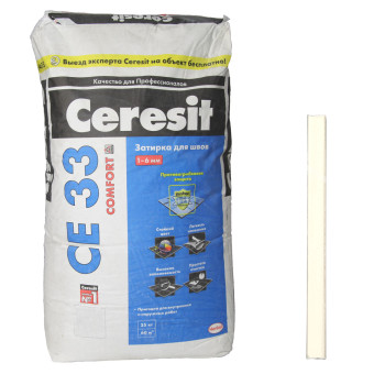 Затирка Ceresit CE 33 Comfort №01 белая 25 кг
