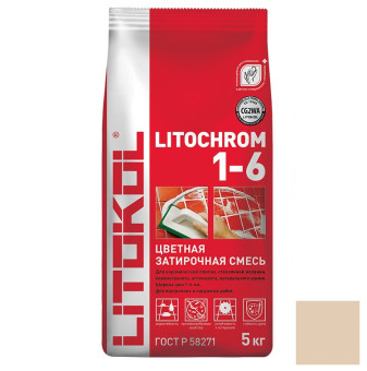 Затирка Litokol Litochrom 1-6 C.480 ваниль 5 кг Затирка Litokol Litochrom 1-6 C.480 ваниль 5 кг