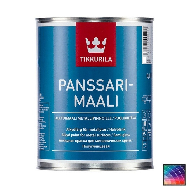 Краска Tikkurila Panssarimaali для крыш база С 0,9 л