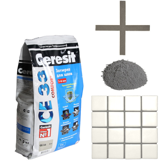 Затирка Ceresit CE 33 Comfort №13 антрацит 5 кг