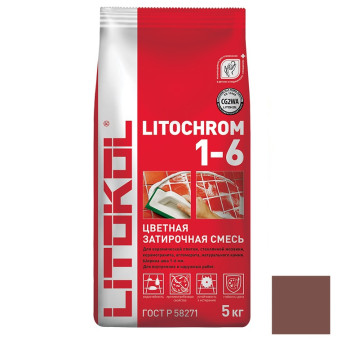 Затирка Litokol Litochrom 1-6 C.500 красный кирпич 5 кг