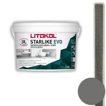 Затирка Litokol Starlike Evo S.125 grigio cemento 1 кг