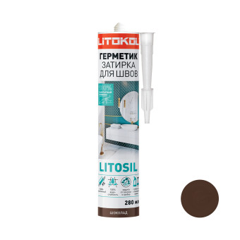 Герметик Litokol Litosil санитарный шоколад 280 мл