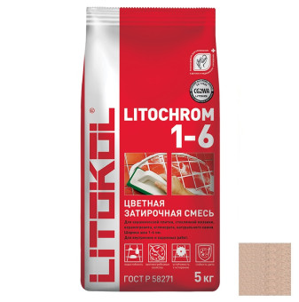 Затирка Litokol Litochrom 1-6 C.60 бежевая 5 кг